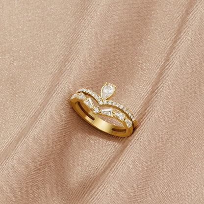 18K Guld Lilly Krystal Ring