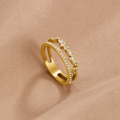 18K Guld Mia Krystal Ring