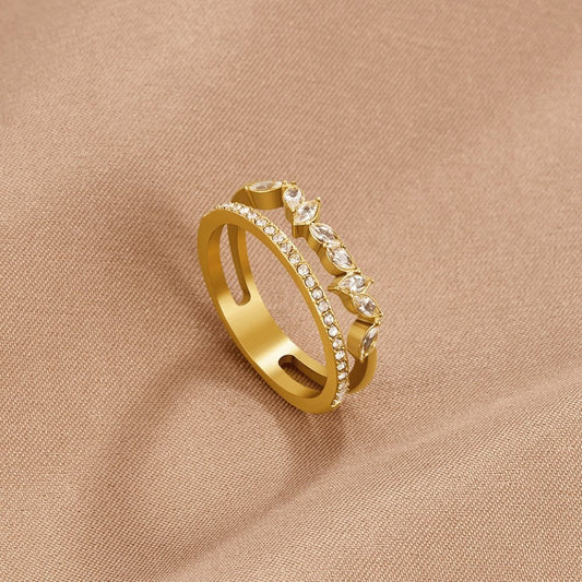 18K Guld Mia Krystal Ring