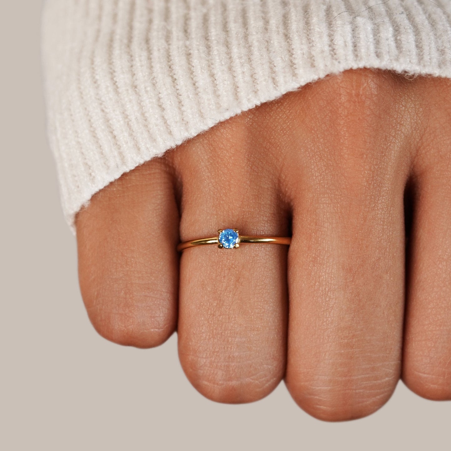 Fødselssten 18K Guld Ringe
