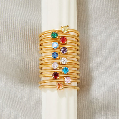 Fødselssten 18K Guld Ringe