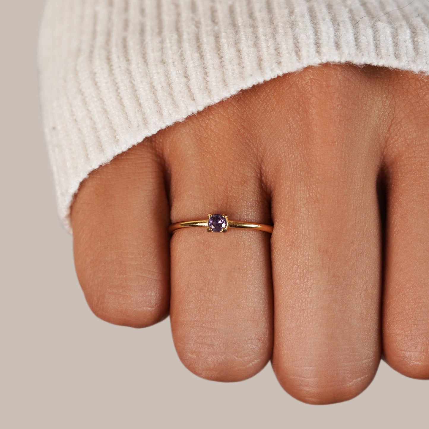 Fødselssten 18K Guld Ringe