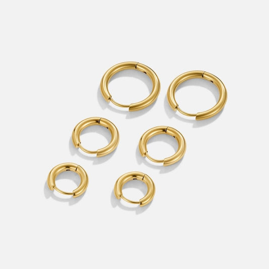 Guld Trio Mini Hoop Sæt
